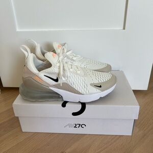 Nike Air Max 270 Cream and Black Sneakers